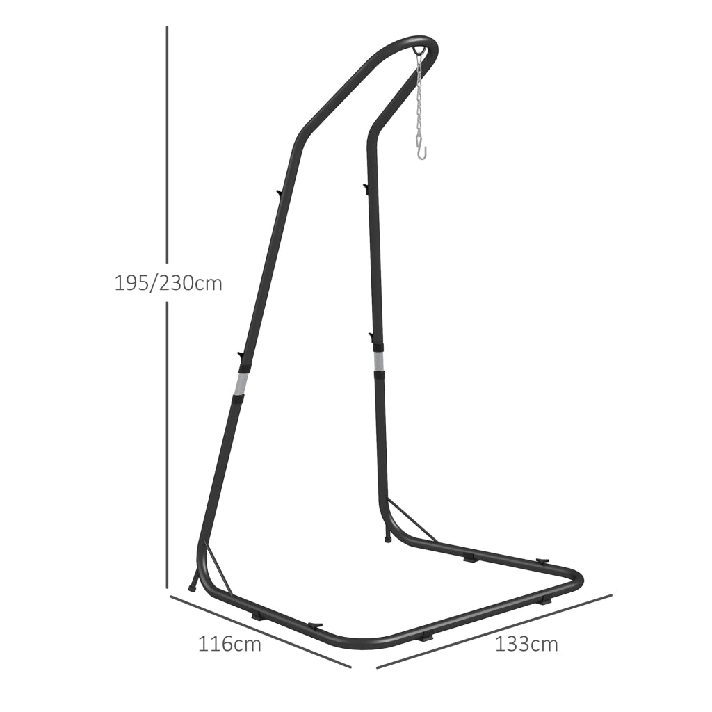 Supporto per Amaca ¨C Zephmum ¨C Nero 133x116x195/230 cm