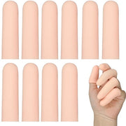 Protezione per le dita 10 pezzi - Silicone morbido/Duraturo - Guanti per dita - Protezione contro la frizione/lesioni - Riciclabile - Comodo e compatto - Cuffie per dita