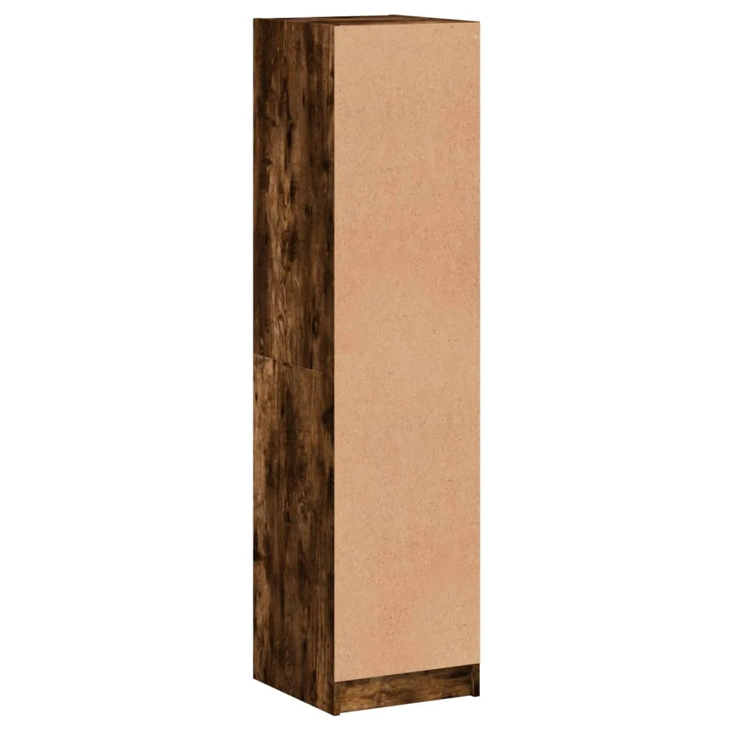 Credenza cassettiera armadio mobile contenitore organizer per cucina soggiorno salotto con ante in vetro 35 x 37 x 142 cm marrone 02_0030112