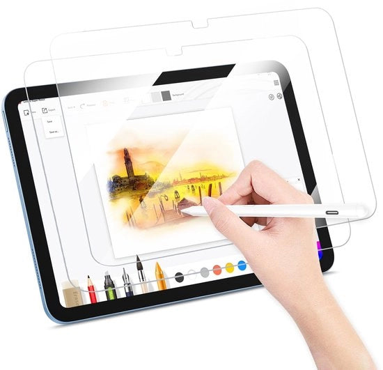 2 pezzi di pellicola protettiva per iPad 10a generazione 2022 10,9 pollici, 9H vetro resistente all'urto, pellicola protettiva per display compatibile con Apple Pencil, vetro trasparente di sicurezza con modello A2696/A2757/A2777