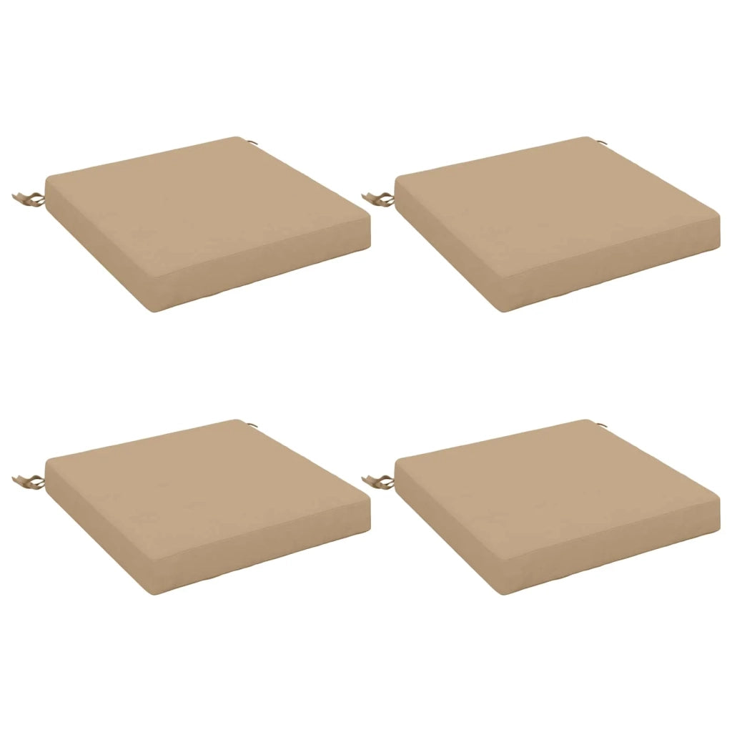 Cuscini per Sedia in 4 Pezzi SOEST 4 pz 100% Poliestere Sabbia 944386