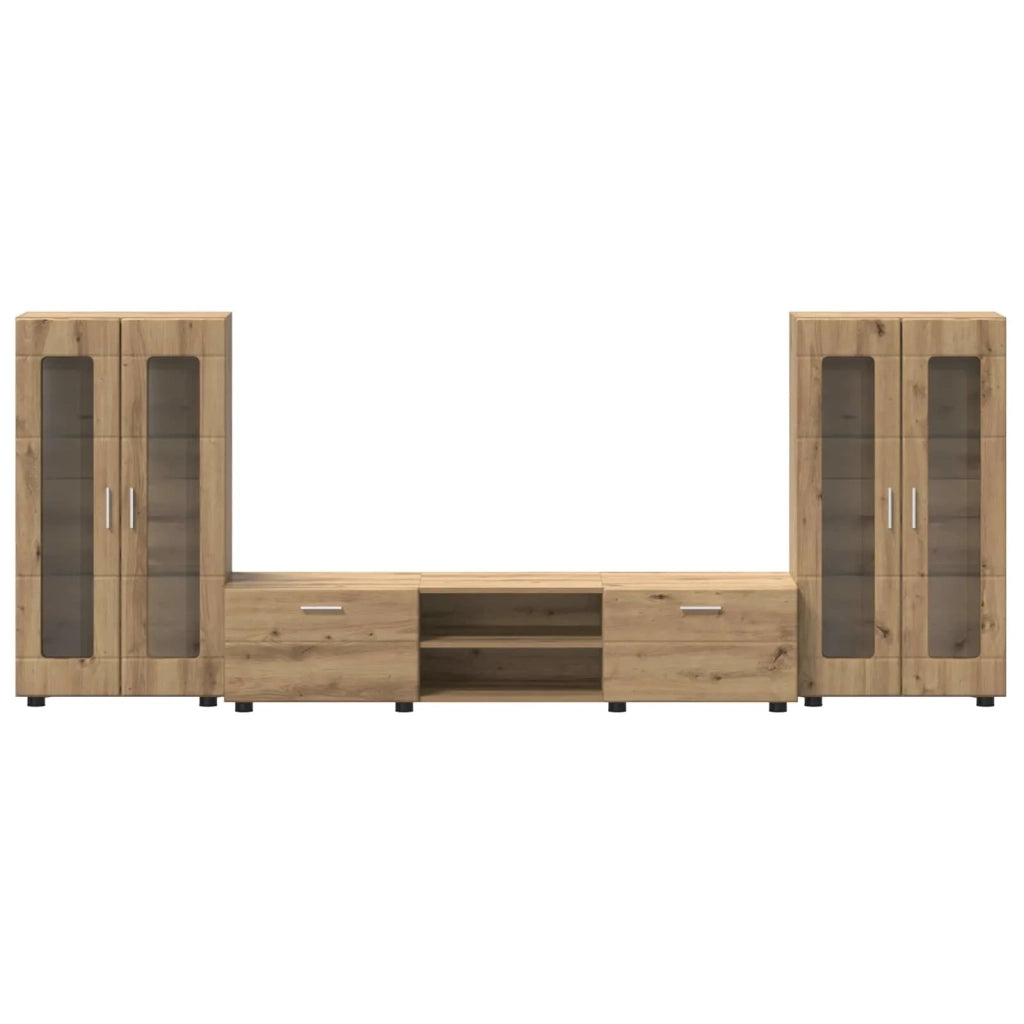 Set mobile TV FLORIN 3 pcs Rovere artigianale Legno multistrato