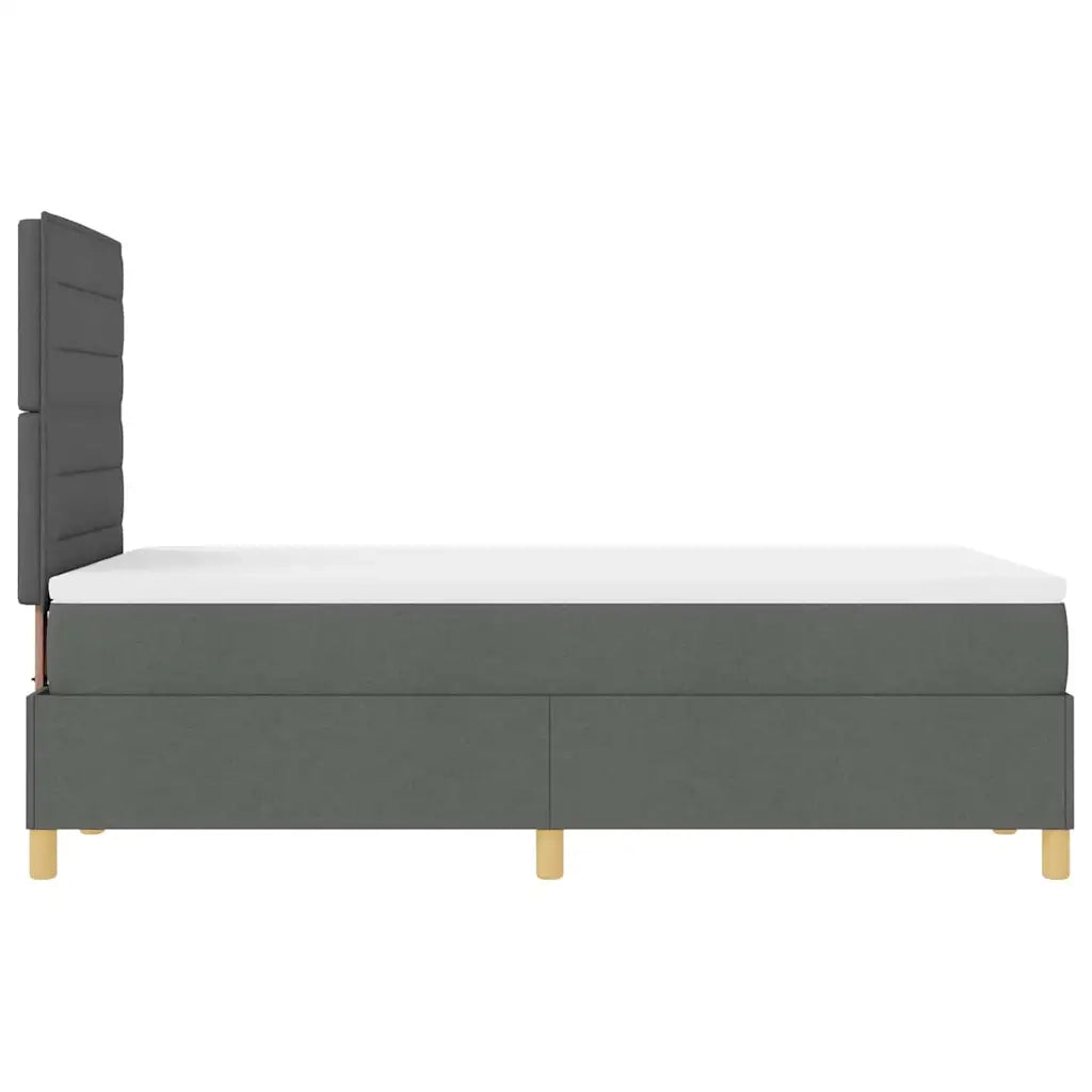 Letto a Sorgente LED Grigio scuro 120 x 200 cm Tessuto 3343013