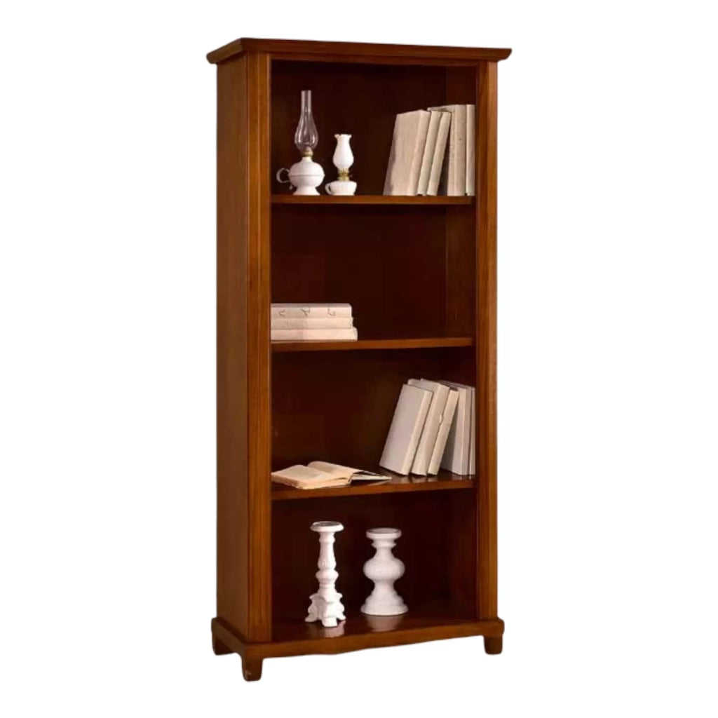 Libreria arte povera in legno tinta noce  l.87 p.40 h.189 - Mobili 2G