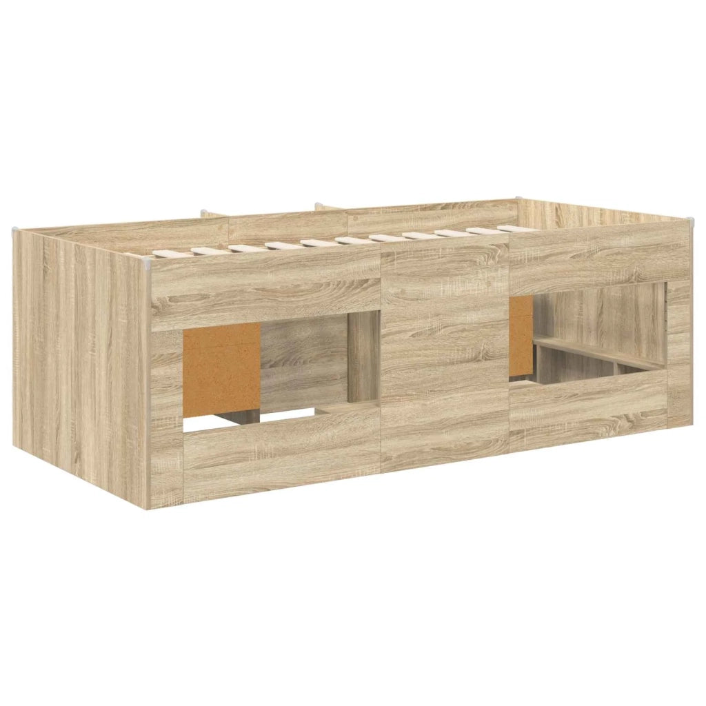 Struttura Letto Loft con Mobile 3 pz Rovere Sonoma 3423424
