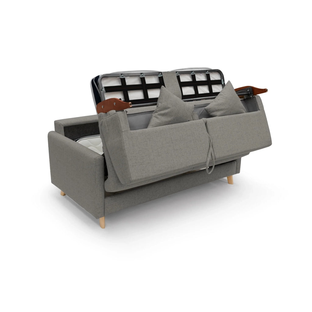 Edgar Divano letto matrimoniale in tessuto felis impermeabile T03 180 cm (mat. 140x197) talpa