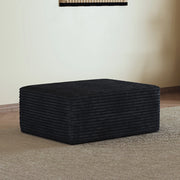 Canapé modulare in tessuto con chaise longue senza montaggio e seduta confortevole nero