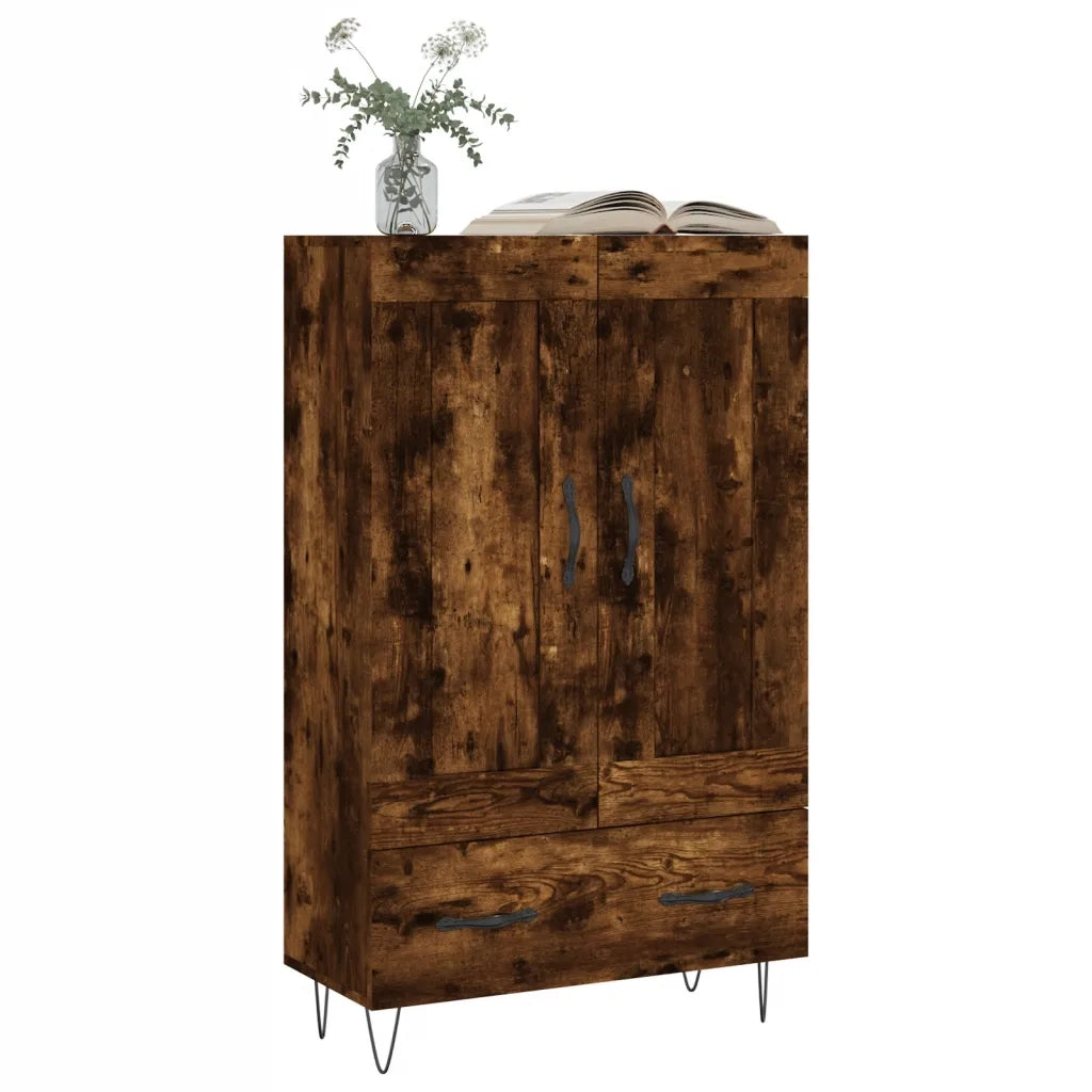 Credenza-Buffet-Armadio da cucina Rovere Fumo 69,5x31x115 cm in Legno Multistrato 434226