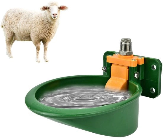 Contenitore per Acqua degli Animali - 360 Gradi - Liscio - Montaggio a Parete - 23x16x6.5cm - Comodo e Sicuro