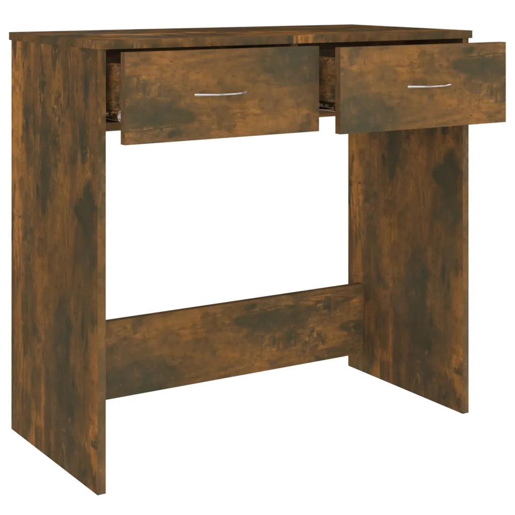 Scrivania | Tavolo da Ufficio Rovere Fumo 80x40x75 cm in Legno Multistrato