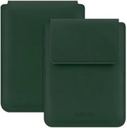 Case universale per e-reader 6,8" & 7" compatibile con Paperwhite/Colorsoft/Signature Edition 2025 & 2021, per Kobo Clara HD/PocketBook/Tolino/Sony, 6,8-7" eReader, pelle, verde scuro