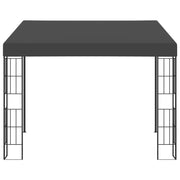 Gazebo | Pergolato a Parete 3x3 m Antracite in Tessuto