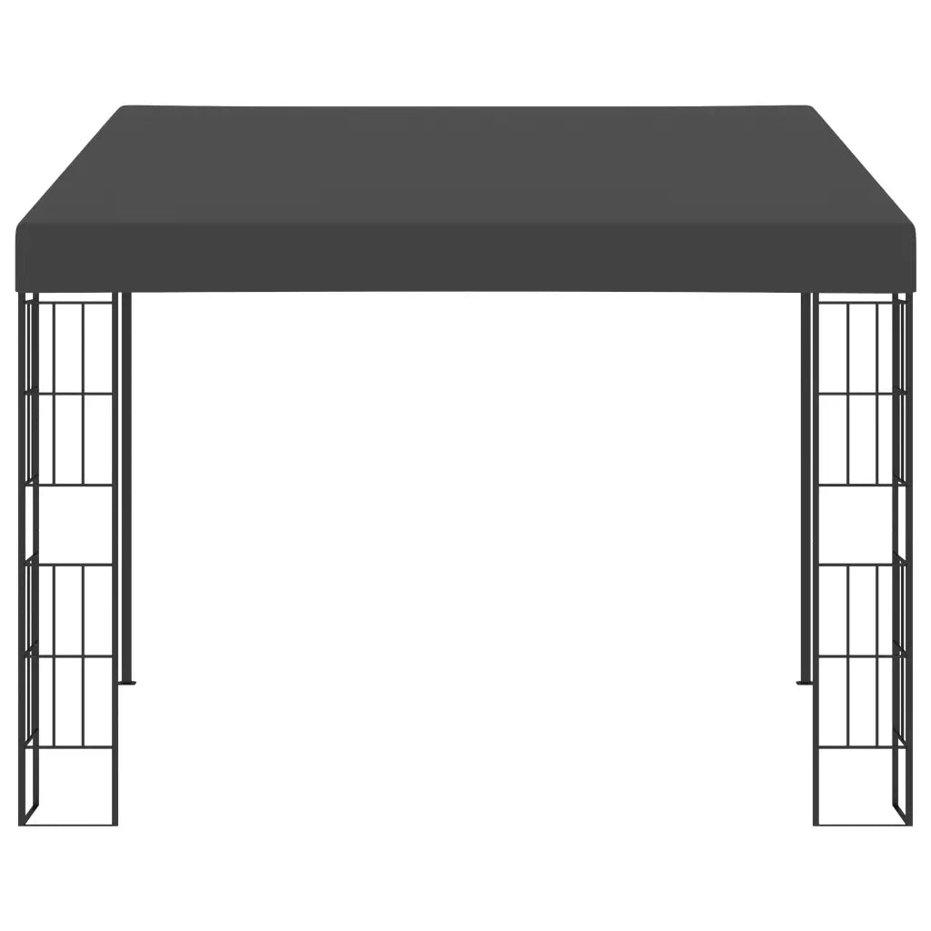 Gazebo | Pergolato a Parete 3x3 m Antracite in Tessuto