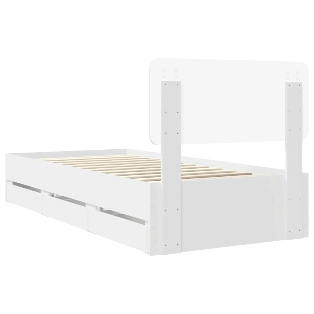 Struttura del letto Bianco 90 x 190 cm Legno ingegnerizzato