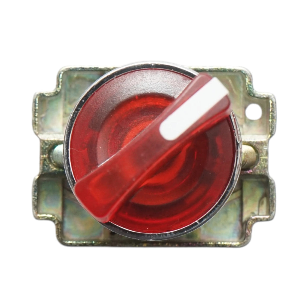 Selettore a 2 posizioni e indicatore di segnalazione LED rosso 1NO+1NC, 220V, LAY5 Breckner Germany