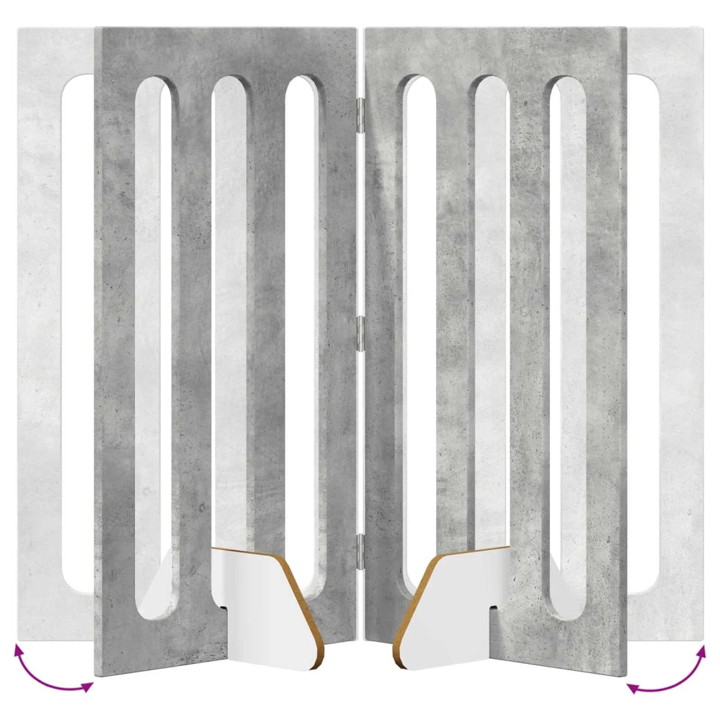 Recinto pieghevole per animali 2 pcs Grigio Cemento 8005977