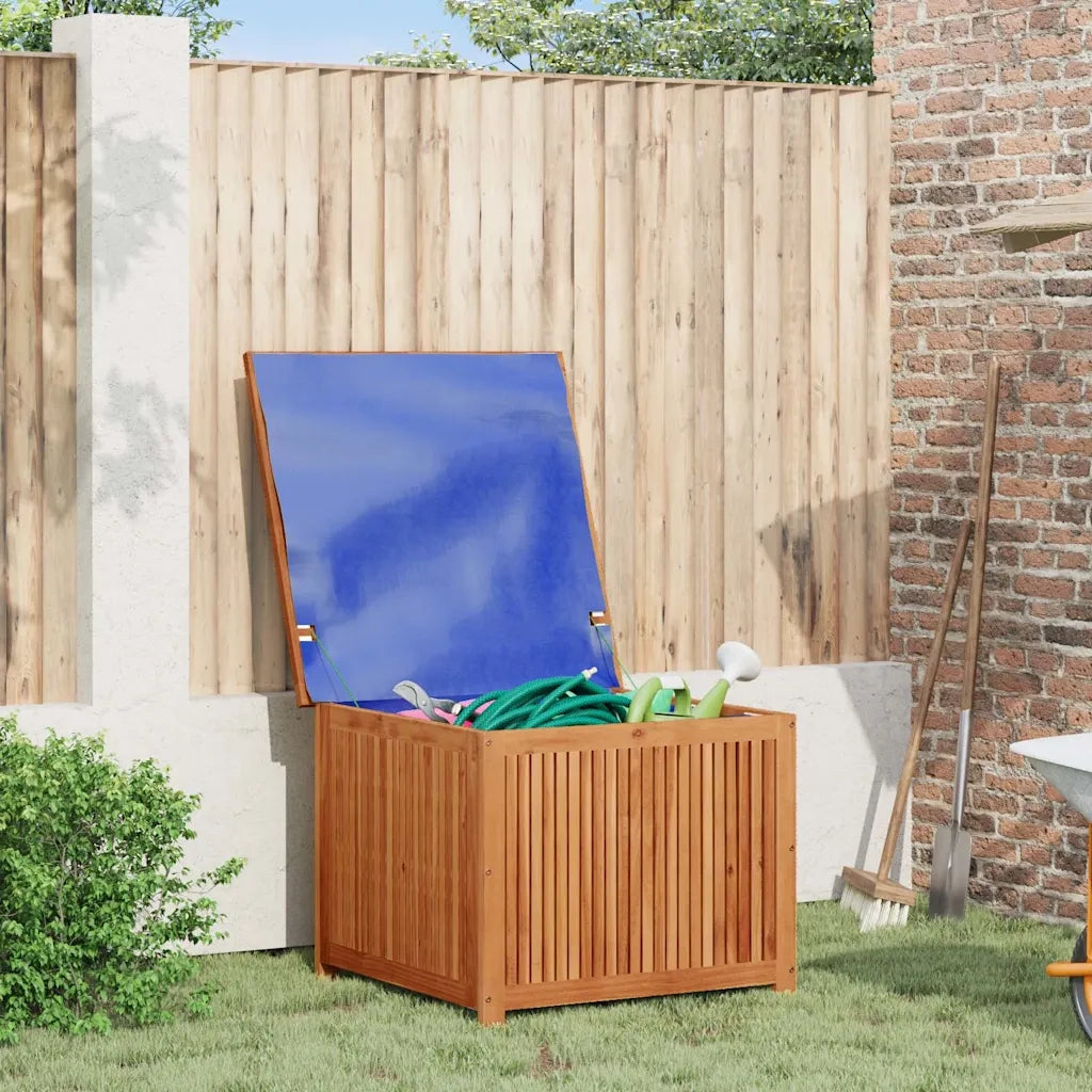 Contenitore da Giardino-Cassapanche da esterno 75x75x58 cm in Legno Massello di Acacia