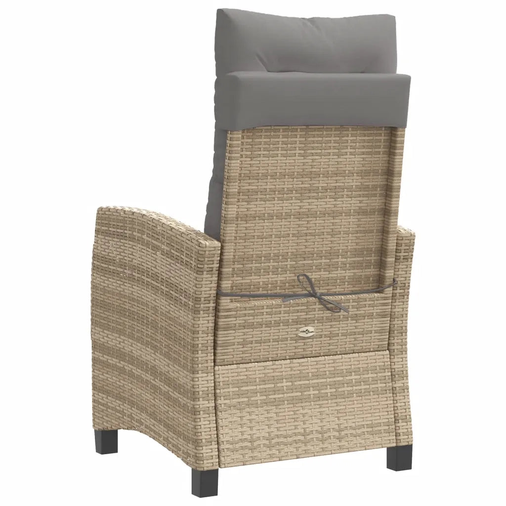 Set da Bistr¨° 3 pz | Set Salotto da Giardino con Cuscini Beige Misto in Polyrattan