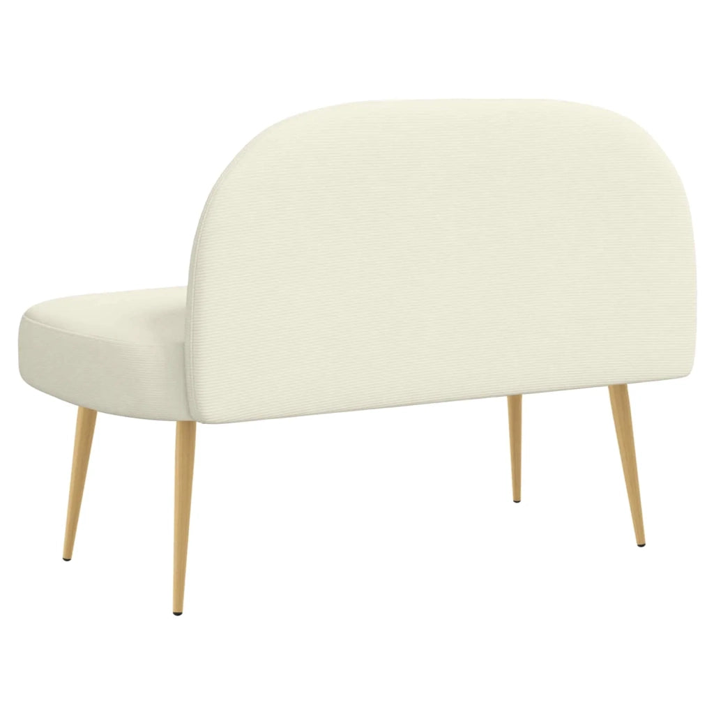 Panchina imbottita con schienale Crema 110 x 60 x 76 cm 42040778