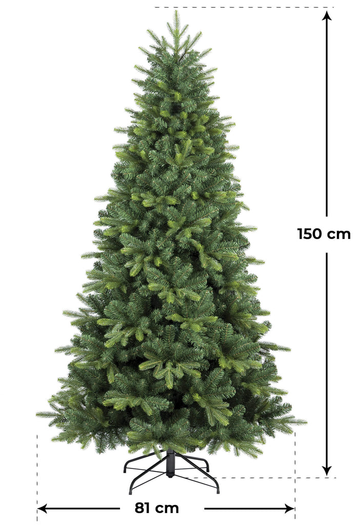 Albero di Natale Artificiale 180 cm 775 Rami Verde