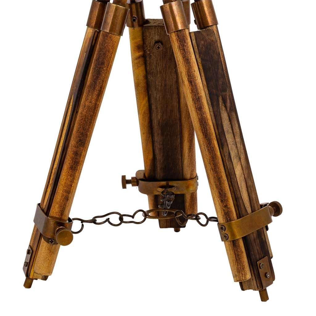 Telescopio con treppiede in legno e metallo 4x2x25h