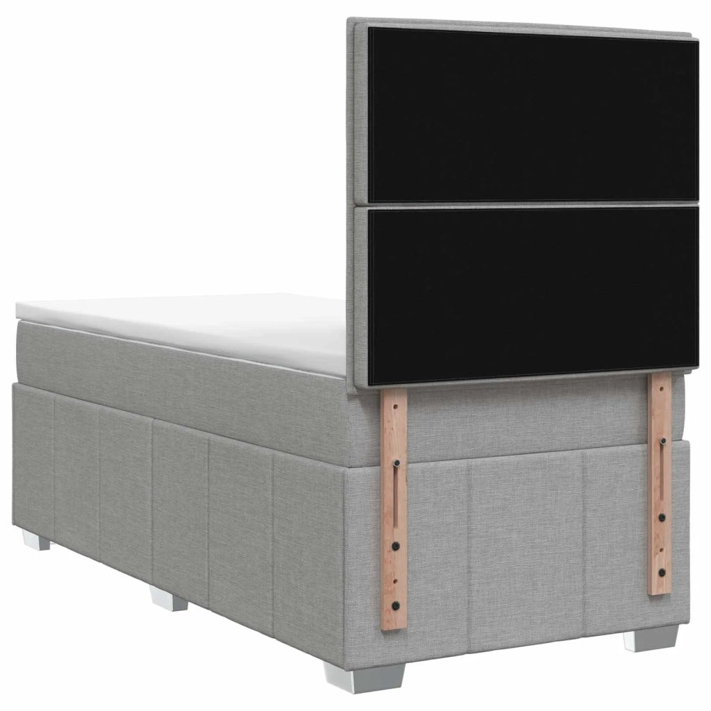 Letto box spring con materasso Grigio Chiaro 100 x 200 cm 3454064