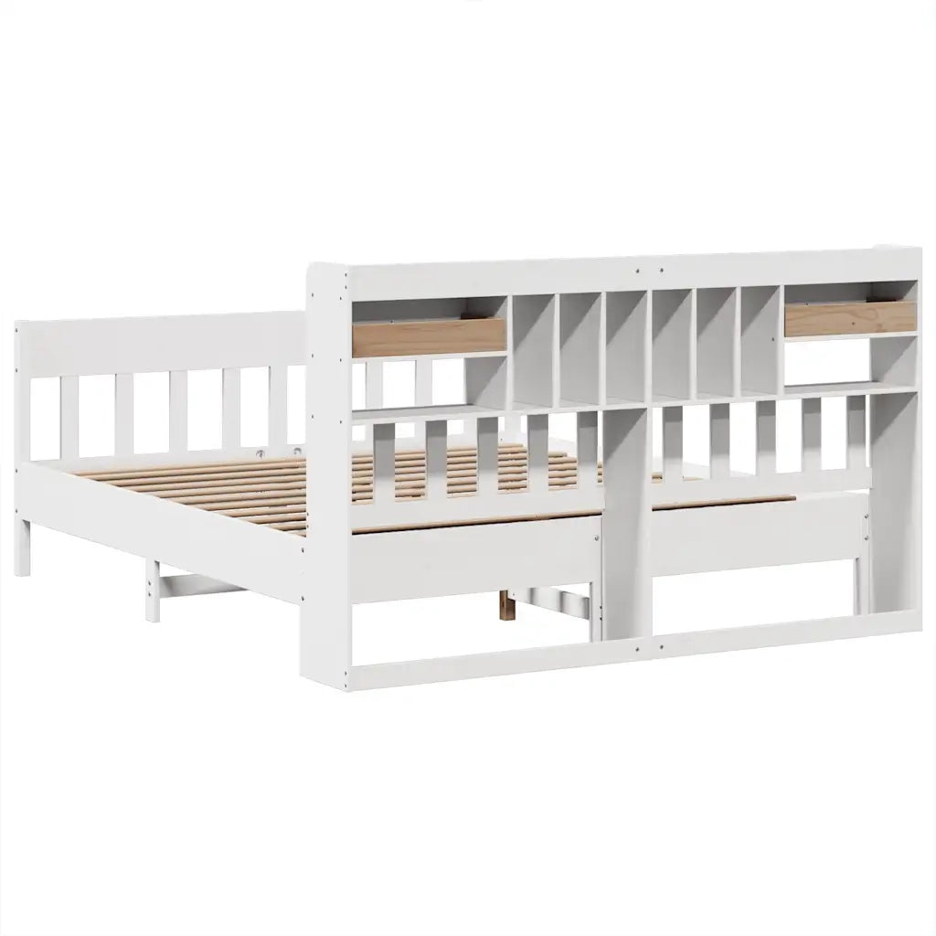 Giroletto senza Materasso Bianco 180x200 cm Legno Massello Pino 3323252