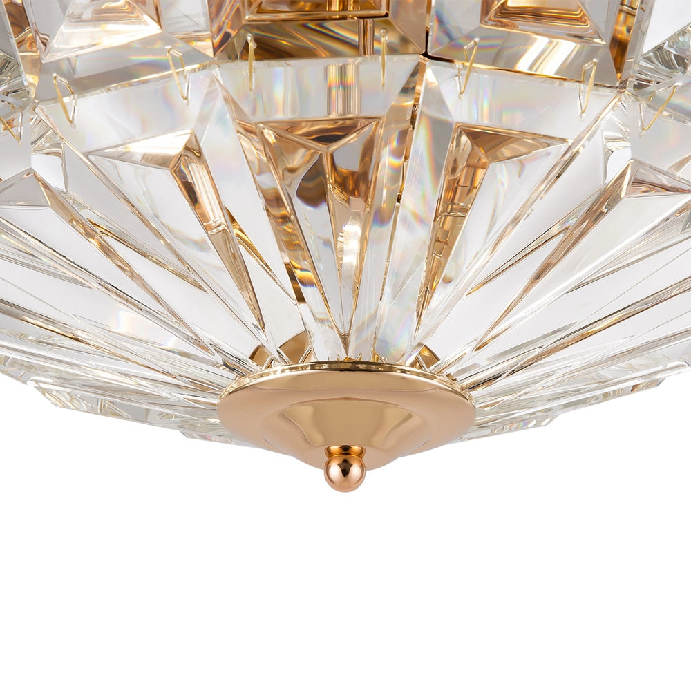 Maytoni plafoniera contemporanea Facet 4 luci E14 oro metallo vetro