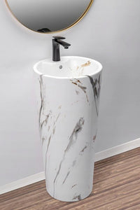 Lavabo Monolitico Blanka Marble