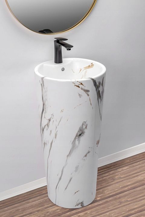 Lavabo Monolitico Blanka Marble