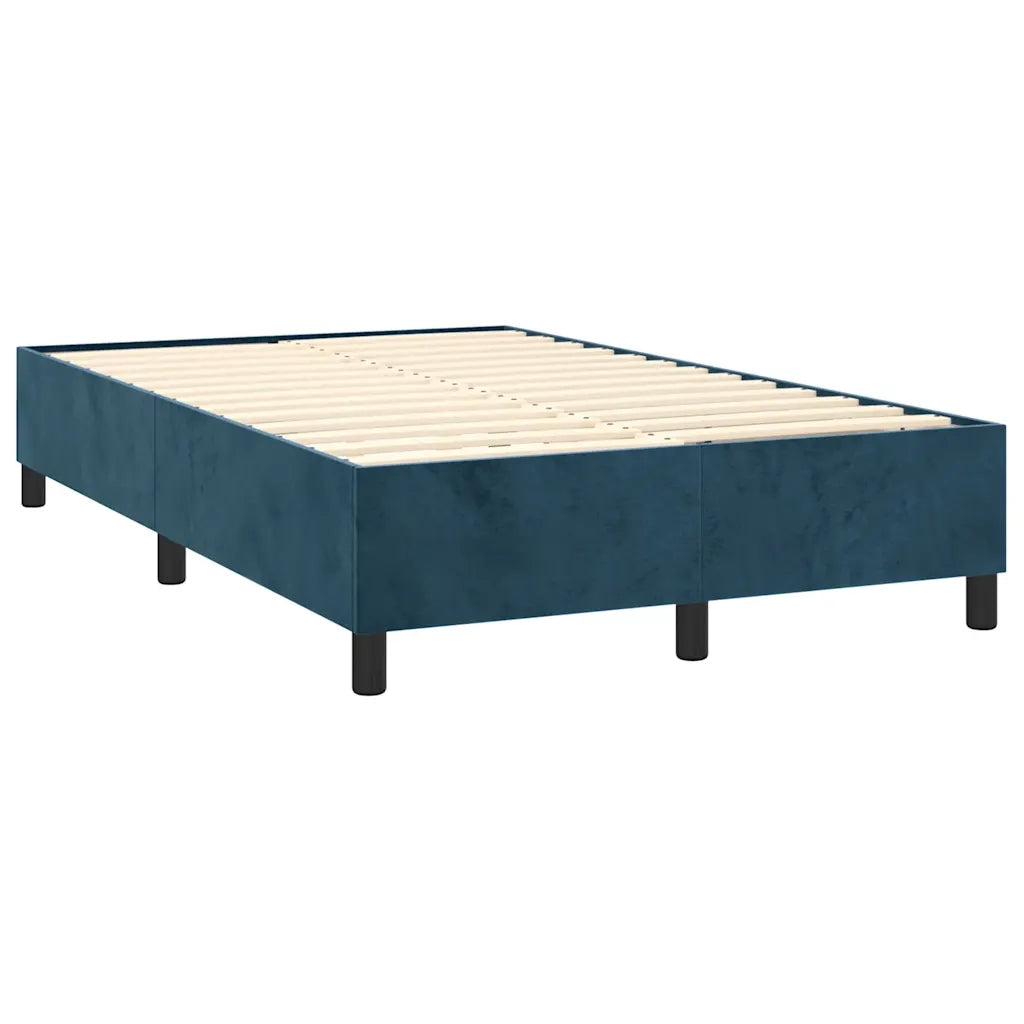 Letto a Molle con Materasso e LED Blu Scuro 120x200cm 3136177