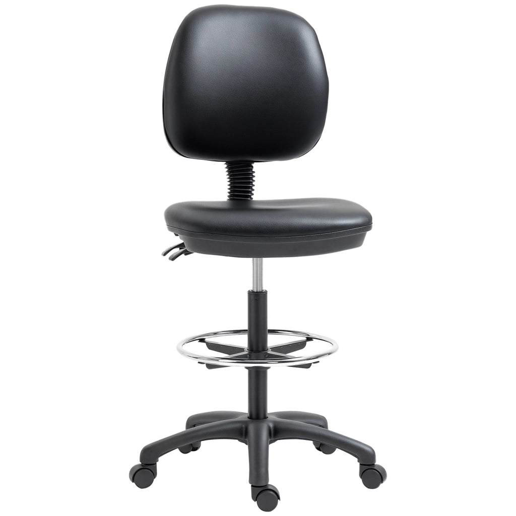 Sgabello Regolabile in Altezza con Schienale e Poggiapiedi ¨C zephmum ¨C 69-91 cm