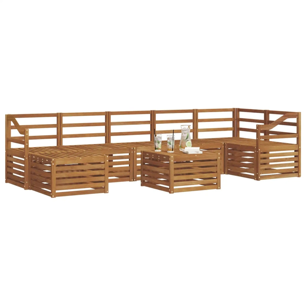 Set di divani da esterno 8 pcs Naturale
