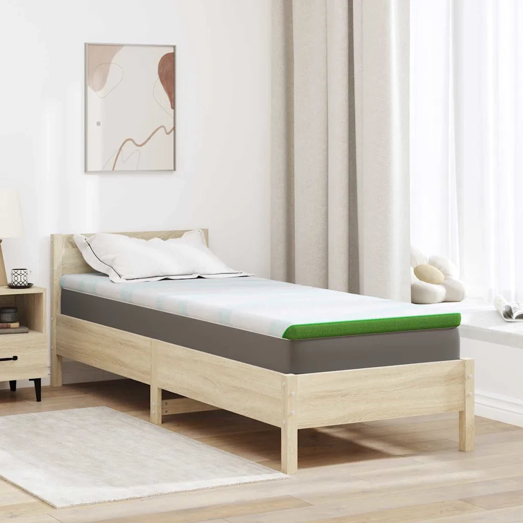 Topper per materasso Bianco e Verde 80 x 200 cm CFW8264656