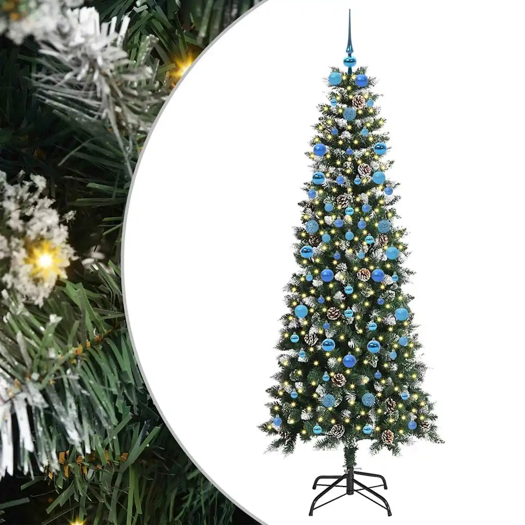 Albero di Natale | Decorazioni natalizie artificiale con 300 LED Verde 210 cm