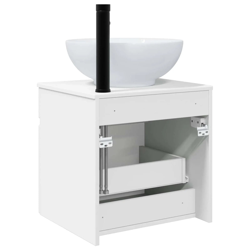 Mobile lavabo da parete Bianco Lucido 49 x 44,5 x 66,5 cm 890606