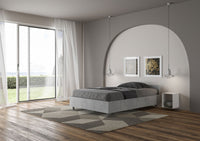 Letto 1 Piazza e Mezzo 120x200 cm Senza Rete Nuamo Grigio