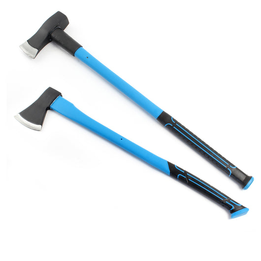 Set due asce da spacco 1,5 kg 2,7 kg manico in fibra di vetro Mazze spaccalegna