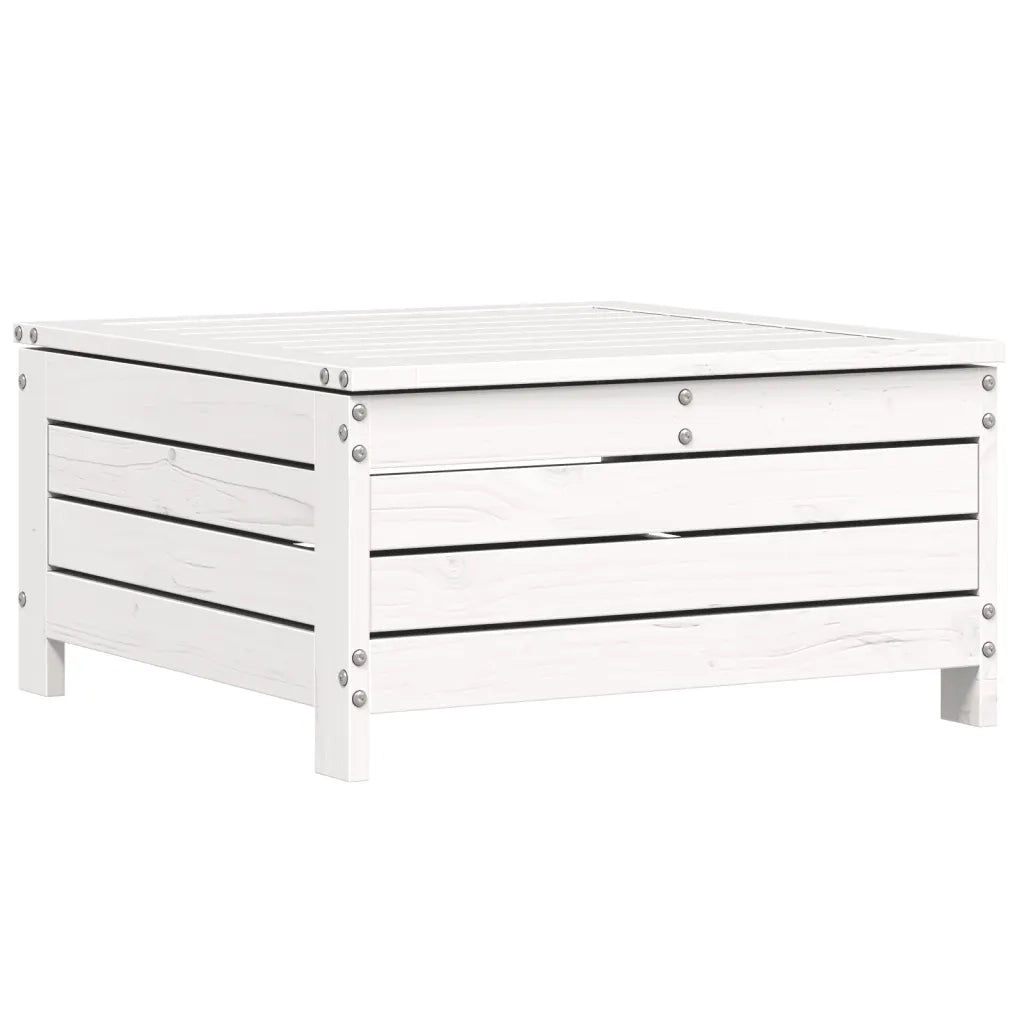 Set Salotto da Giardino 5 pz Bianco in Legno Massello di Pino 3250485