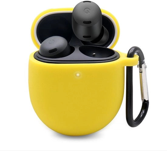 Casella di protezione per Google Pixel Buds Pro 2 - silicone - estremamente morbido e leggero - giallo - resistente all'urto - antiscivolo - compatibile con Google Pixel Buds...