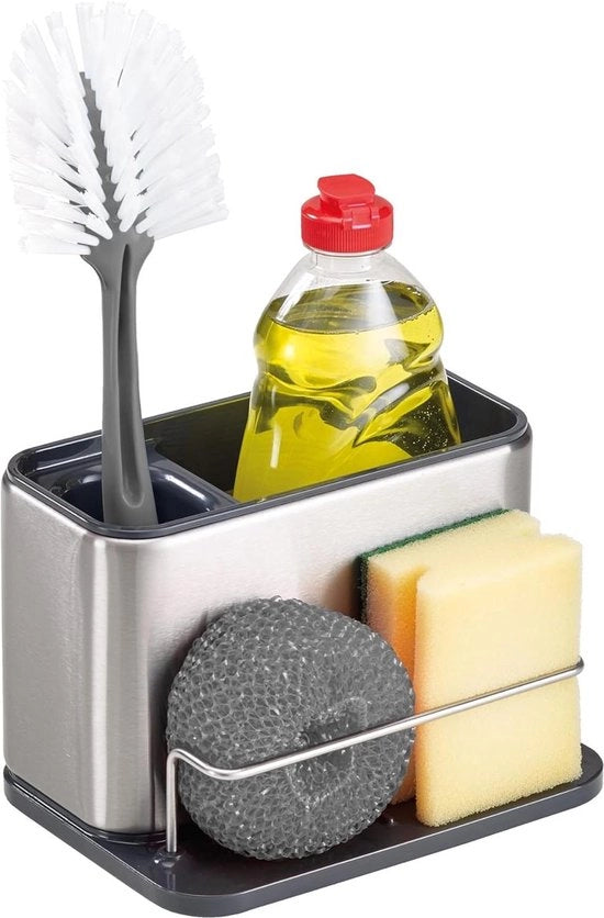 Organizzatore per asciugamano e spazzola per piatti - acciaio inossidabile - organizzatore per la cucina Spazzola per piatti