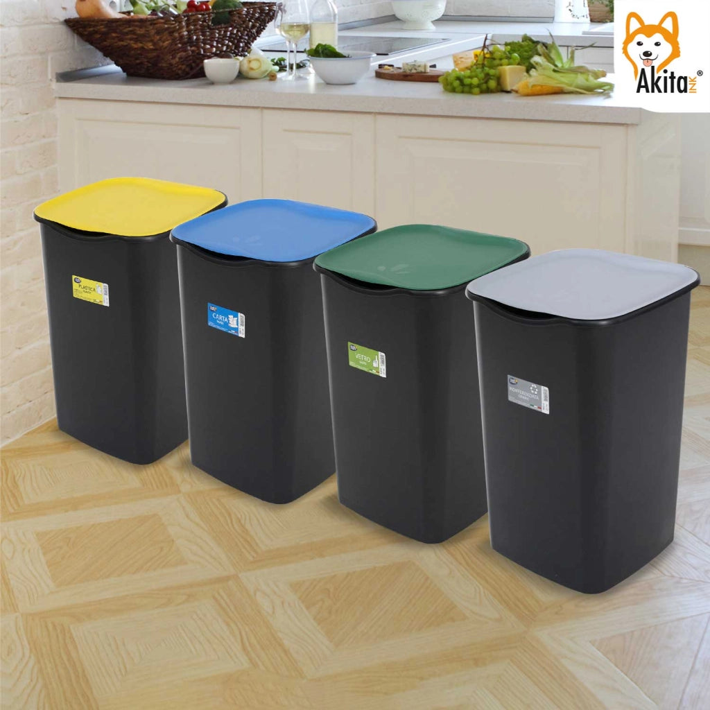 Akitaink Set 4 Pattumiere 50L Differenziata
