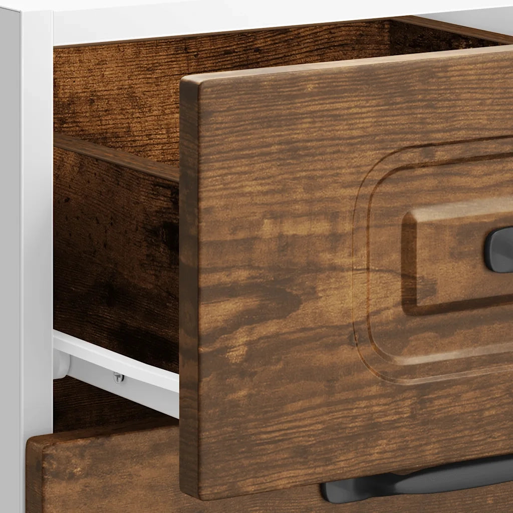 vidaXL Base da Cucina Kalmar Rovere Fumo in Legno Multistrato