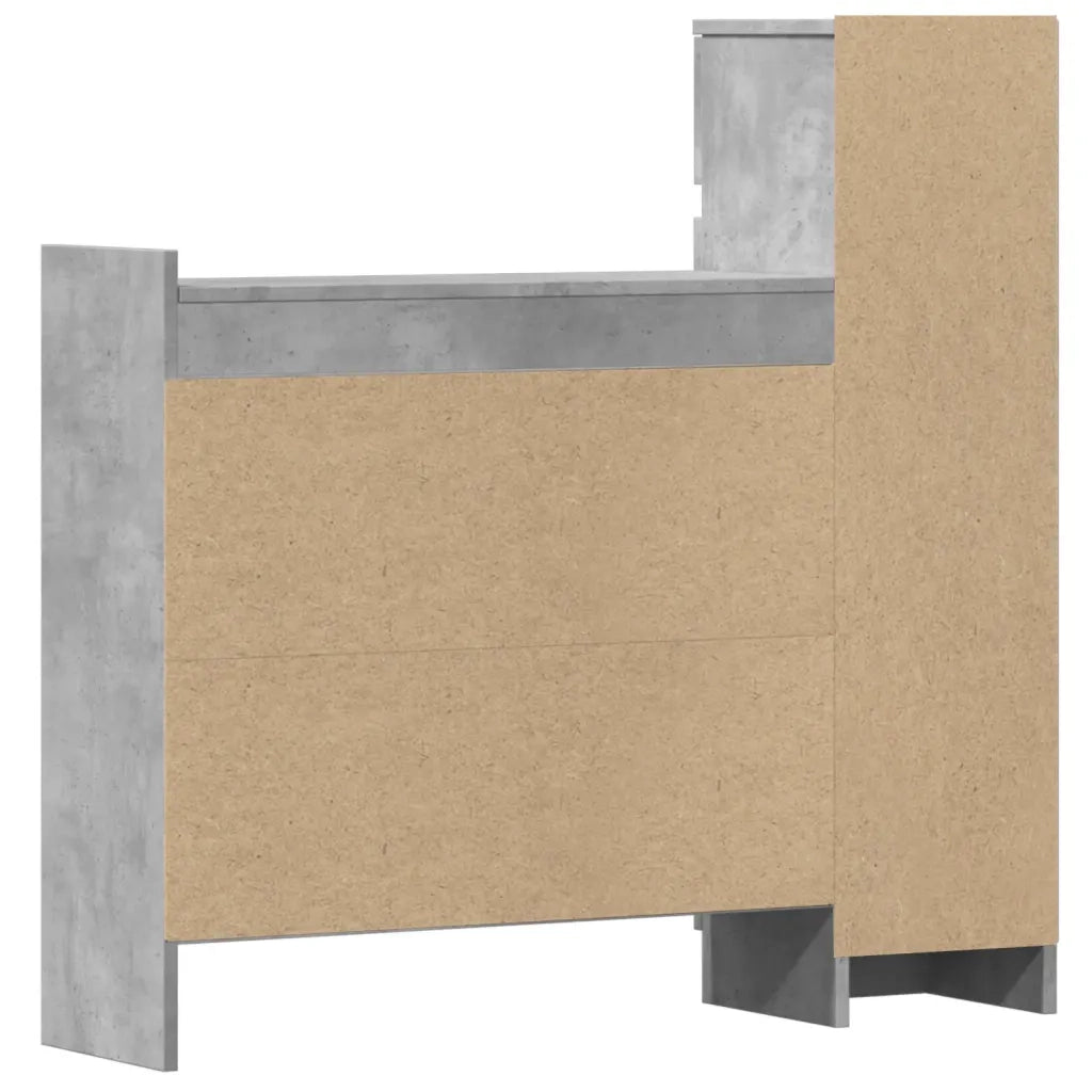 Scarpiera-Scaffale per scarpe Grigio Cemento 100,5x28x100 cm in Legno Multistrato