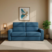 Ecate, Divano Letto 2 Posti Sfoderabile Made in Italy, 200x95 cm blu