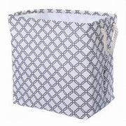 Trade Shop - Cesto Contenitore Portabiancheria Bucato Manici Tessuto Grigio 47x33x42.5cm 79210 -