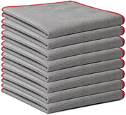 12 asciugamani microfibra per pulizia - Asciugamani multifunzionali portatili per vetro, specchi, parabrezza, schermi, tv, tablet e posate - Superassorbenti - 30x30cm