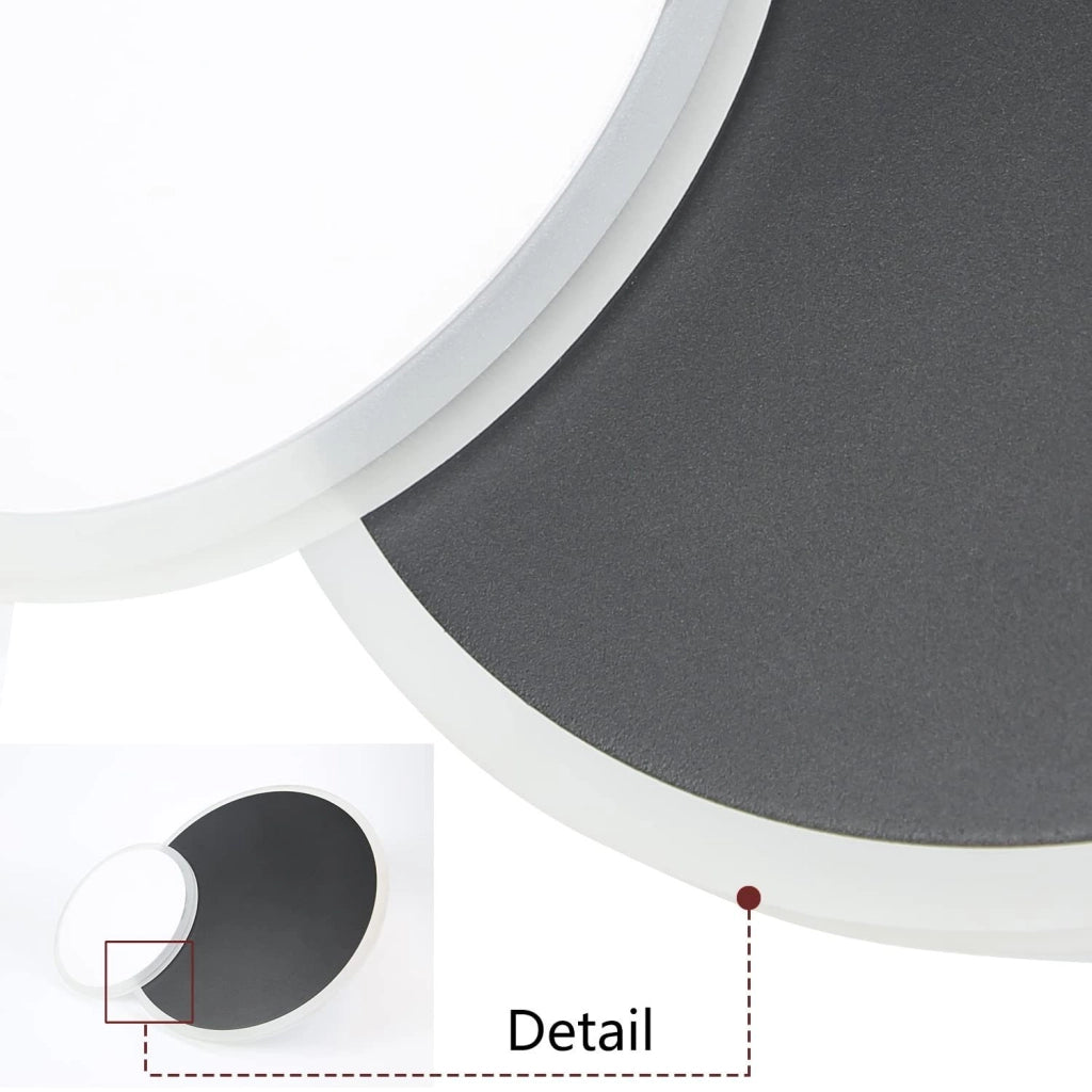 ZMH Lampada da soffitto plafoniera LED moderna design 6 anelli 72W per soggiorno camera letto