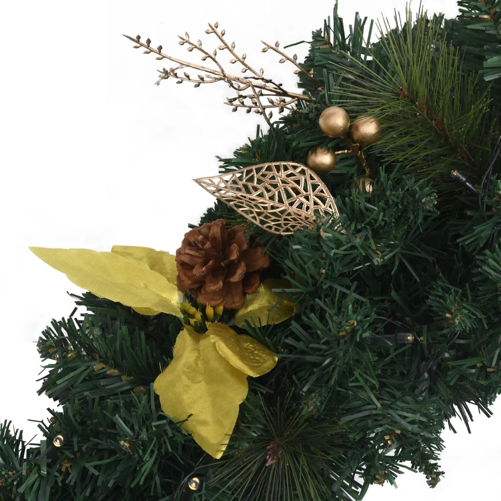 Ghirlanda di Natale con Lucine LED Verde 60 cm in PVC