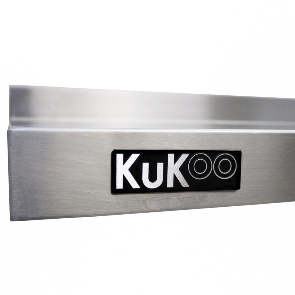 Tavolo da Cucina Commerciale 180cm & 2 Mensola a Muro 125cm in Acciaio Inox